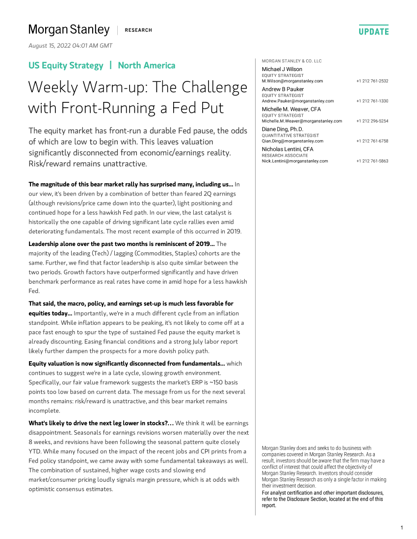 Morgan Stanley -  The Challenge with Front-Running a Fed PutMorgan Stanley -  The Challenge with Front-Running a Fed Put_1.png